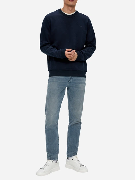 Bluza bez kaptura męska s.Oliver 10.3.11.14.140.2132737-5978 L Granatowa (4099973338865) - obraz 3