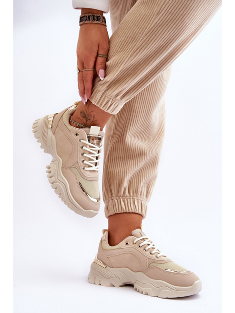 Sneakersy damskie Need It 39 Beżowe (5905677117790) - obraz 3