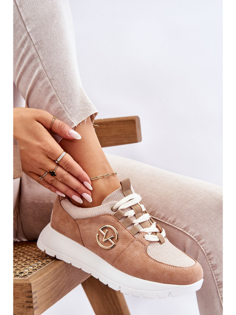 Sneakersy damskie na pltaformie Vinceza Aisha 36 Beżowe (3078367046600) - obraz 6