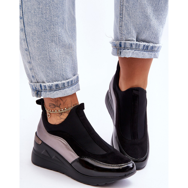 Жіночі сліпони Farro 41 Чорно-сріблясті (5905677426588) - зображення 1