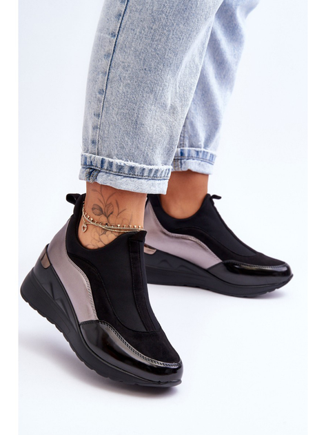 Жіночі сліпони Farro 41 Чорно-сріблясті (5905677426588) - зображення 3