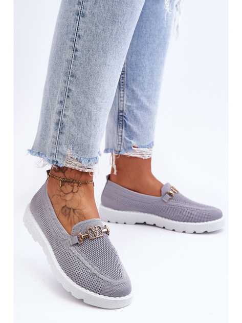 Damskie slip-ony Alena 36 Szare (5905677410501) - obraz 4