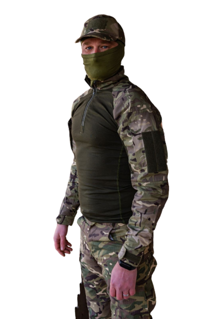Тактична сорочка ubacs армійська для ЗСУ розмір L Хакі - зображення 1