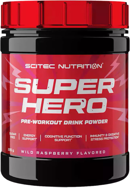 Передтренувальний комплекс Scitec Nutrition Superhero 285 г Дика малина (5999100025769) - зображення 1