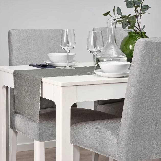 Скатерть на стол IKEA Ombonad obr 150x250 см натуральный/бежевый + Дорожка Svartsenap bznk 35x130 см серый (505.089.11/105.330.69) - Фото 4 Скатерть на стол IKEA Ombonad obr 150x250 см натуральный/бежевый + Дорожка Svartsenap bznk 35x130 см серый (505.089.11/105.330.69) - изображение 4