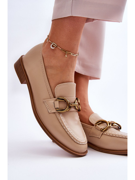 Loafersy damskie Lorien 36 Beżowe (5905677136111) - obraz 5