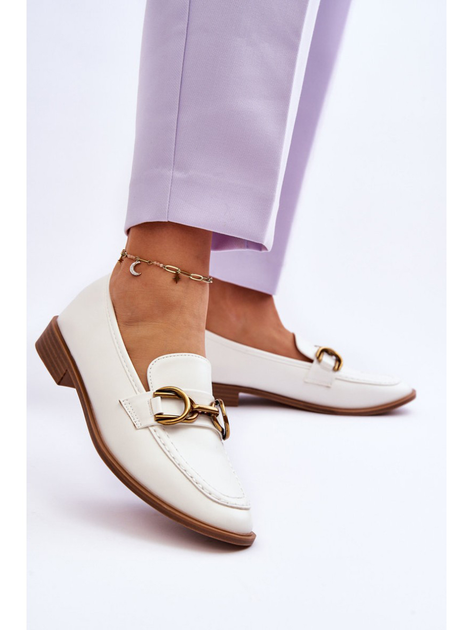 Loafersy damskie Lorien 37 Białe (5905677136067) - obraz 5