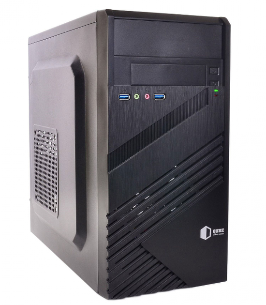 Новый компьютер QUBE QB05M U3 Tower / Pentium Gold G6400 (2(4) ядра по 4GHz) / 8GB DDR4 (2666MHz) / 120GB SSD / 400W / PRIME H410M-R - изображение 2