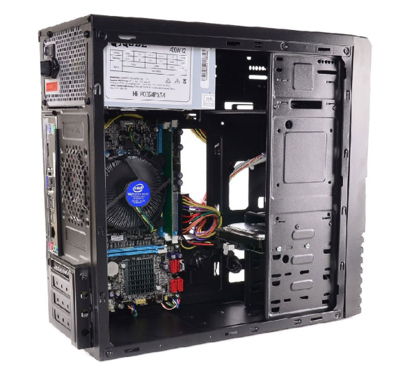 Новый компьютер QUBE QB05M U3 Tower / Pentium Gold G6400 (2(4) ядра по 4GHz) / 8GB DDR4 (2666MHz) / 120GB SSD / 400W / PRIME H410M-R - изображение 3
