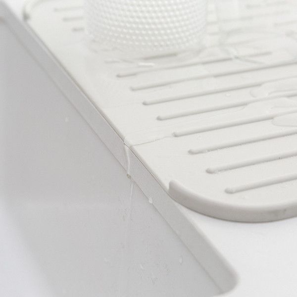 Коврик-сушилка для посуды Brabantia Dish Washing + Organising 43,8х32,5 см белый (117466) - изображение 4