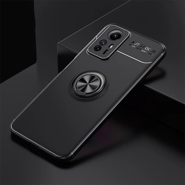 Чехол TPU Ring для Xiaomi Redmi Note 12S бампер противоударный с подставкой Black - изображение 2