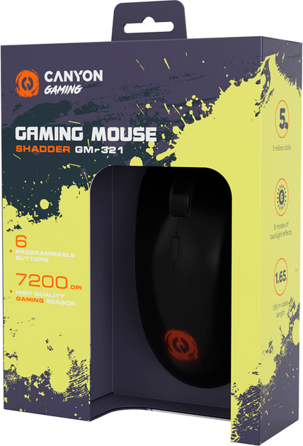 Mysz Canyon Shadder GM-321 USB Czarna (CND-SGM321) - obraz 6