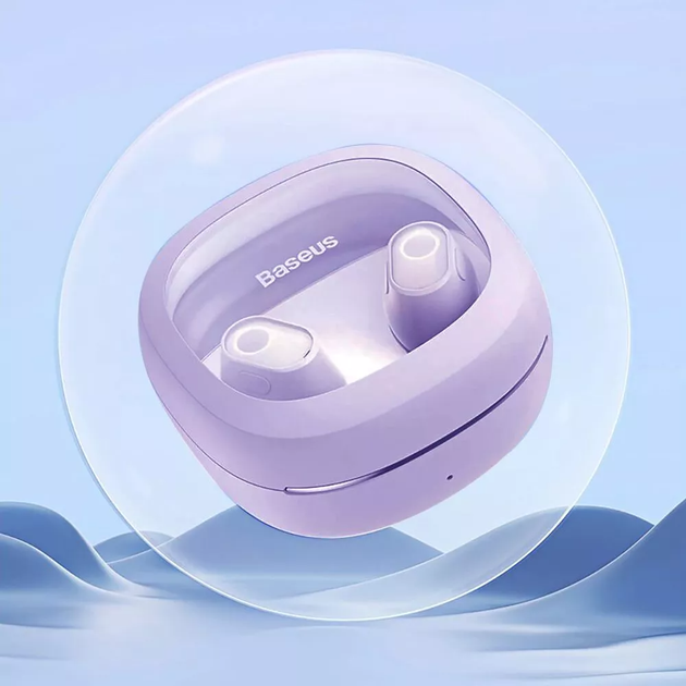 Беспроводные наушники Baseus Wireless Headphones Bowie WM02 TWS+ в кейсе purple (NGTW280105) - Фото 2 Беспроводные наушники Baseus Wireless Headphones Bowie WM02 TWS+ в кейсе purple (NGTW280105) - изображение 2