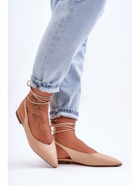 Baleriny damskie bez pięty Lilly Ann 40 Nude (5905677640441) - obraz 4