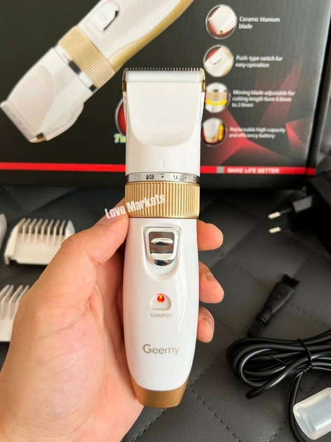 Машинка для стрижки волос с керамическими лезвиями Geemy GM-6001 с