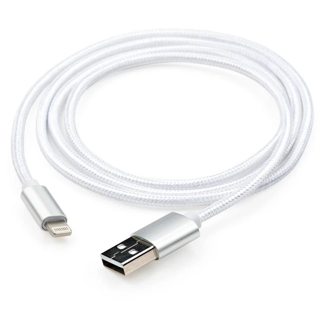 Дата кабель USB 2.0 AM to Lightning 1m nylon silver Vinga (VCPDCLNB1S) - Фото 6 Дата кабель USB 2.0 AM to Lightning 1m nylon silver Vinga (VCPDCLNB1S) - изображение 6