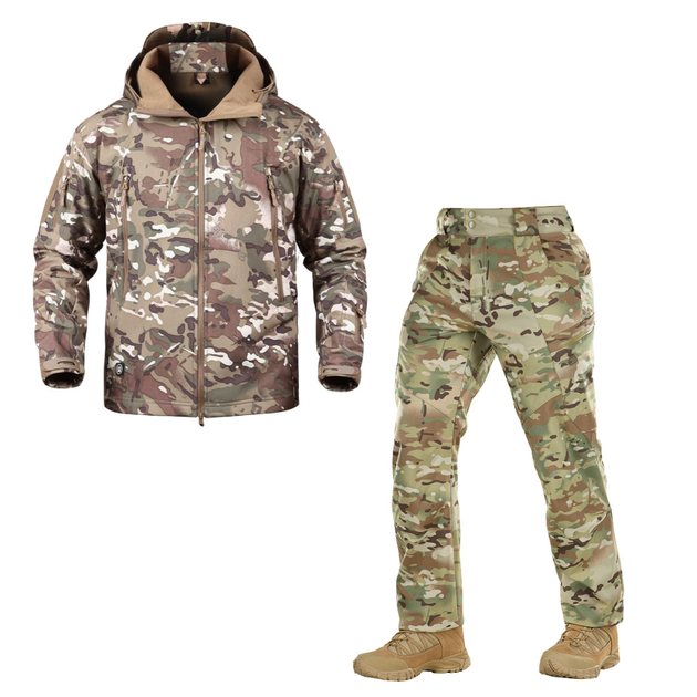 Чоловічий зимовий Комплект Куртка Pave Hawk + Штани M-Tac / Польова форма на флісі мультикам розмір M - зображення 1