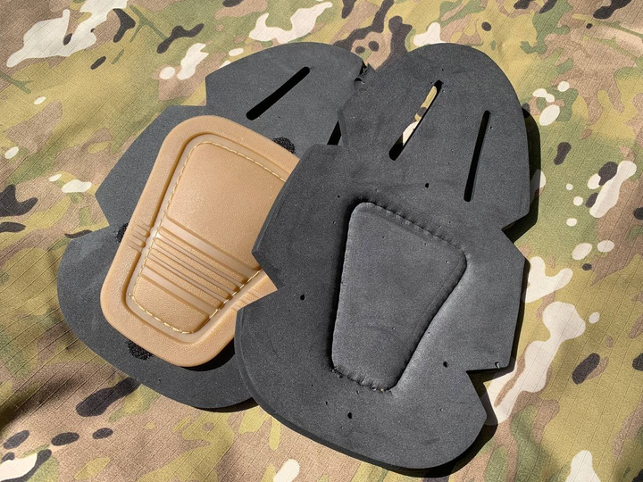 Наколенники тактические военные защитные для тактических брюк вставные для ЗСУ койот - зображення 2