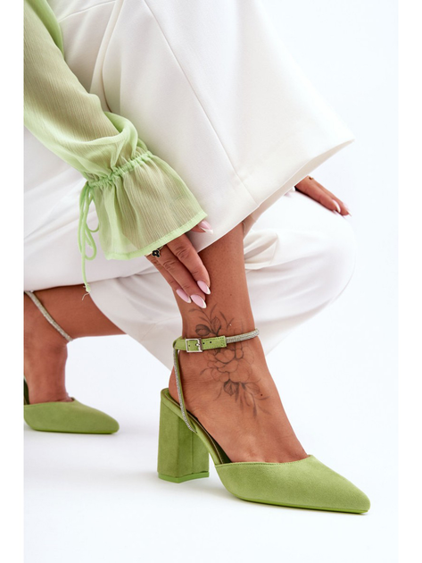 Damskie buty na obcasie Lirosa 38 Zielone (5905677459722) - obraz 5