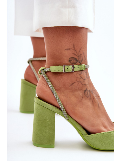 Damskie buty na obcasie Lirosa 38 Zielone (5905677459722) - obraz 6