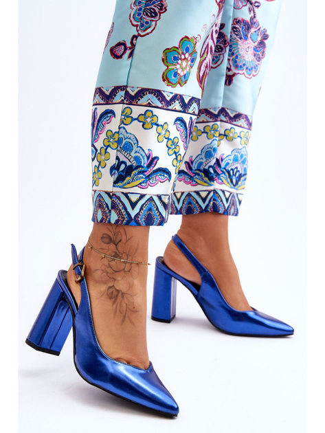 Damskie buty na obcasie My Love 37 Niebieskie (5905677462791) - obraz 4