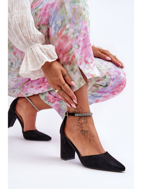 Damskie buty na obcasie Diamond 39 Czarne (5905677436181) - obraz 4
