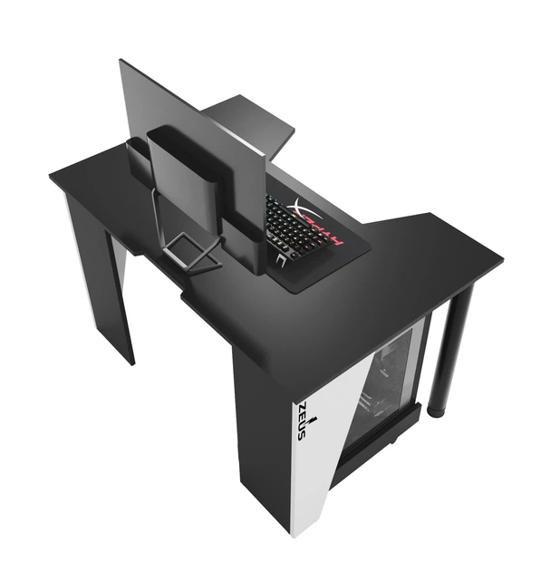 Геймерський ігровий стіл ZEUS™ GAMER-1 чорна основа/білі бічні - зображення 3
