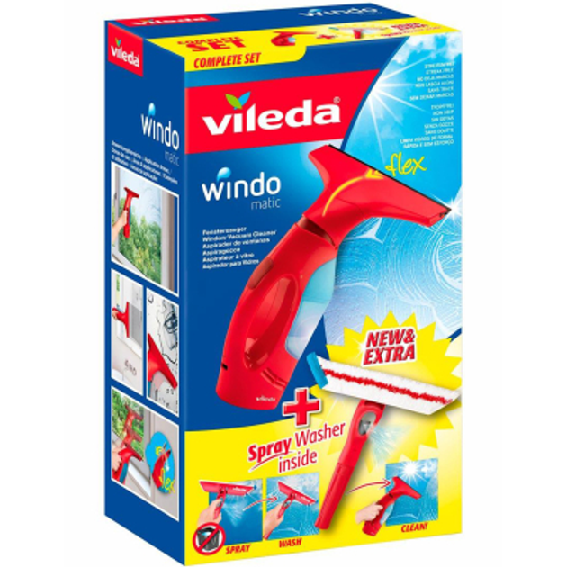 Швабра Vileda Windomatic Вакуумный очиститель для стекла (4023103192713 ...
