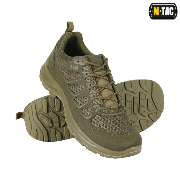 Чоловічі тактичні кросівки літні M-Tac розмір 39 (25,5 см) Олива (Зелений) (Iva Olive) - зображення 1