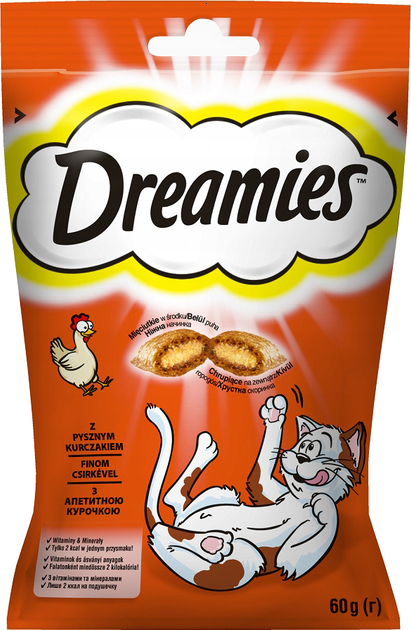 Ласощі Dreamies з куркою 60 г (4008429037894) - зображення 1