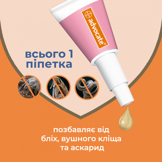Капли для кошек Advocate (Адвокат) весом до 4 кг до 4 кг (1 упаковка) - изображение 3
