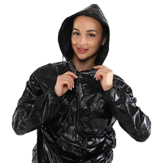 Костюм сауна для похудения Zelart Sauna Suit 9653 размер 2XL (50-54) Black - Фото 6 Костюм сауна для похудения Zelart Sauna Suit 9653 размер 2XL (50-54) Black - изображение 6