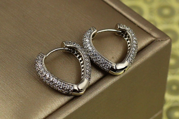 Серьги Xuping Jewelry Вивальди 1.8 см серебристые - Фото 2 Серьги Xuping Jewelry Вивальди 1.8 см серебристые - изображение 2