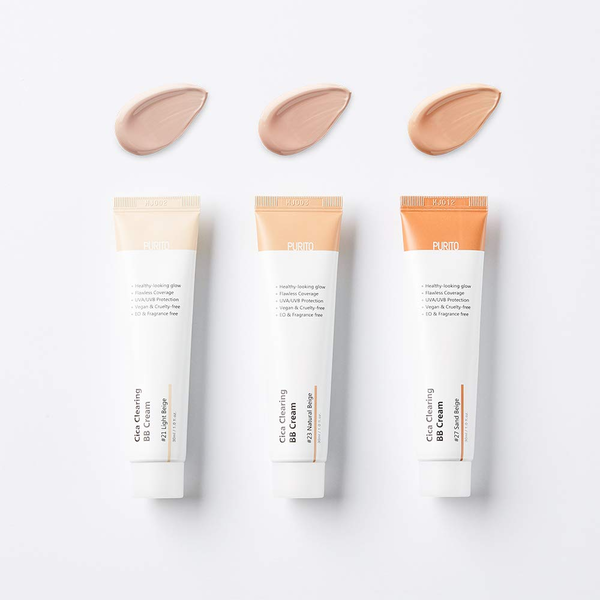 BB-крем Purito Cica Clearing BB Cream #27 Sand Beige песочный бежевый с экстрактом центеллы азиатской, 30 мл - изображение 5