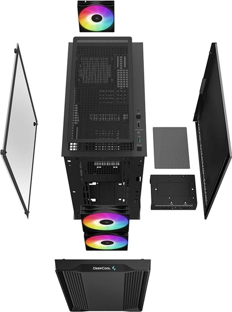 Obudowa DeepCool CC360 ARGB (R-CC360-BKAPM3-G-1) - Zdjęcie 13 Obudowa DeepCool CC360 ARGB (R-CC360-BKAPM3-G-1) - obraz 13