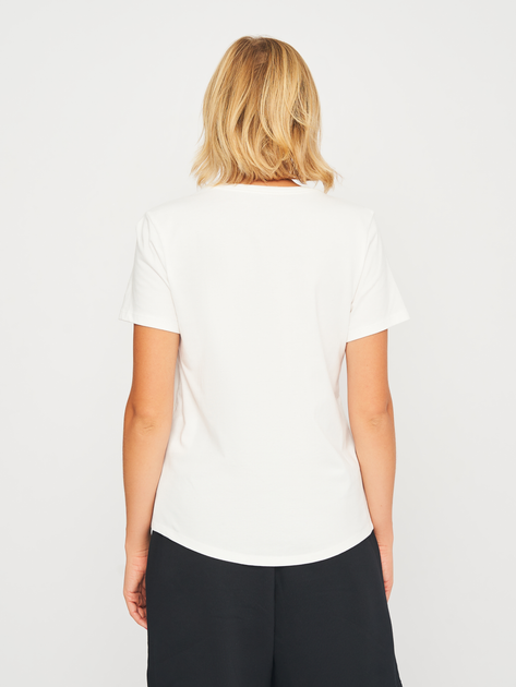 Футболка бавовняна жіноча Nike Club Tee DX7906-100 M Біла з принтом (0196154000550) - зображення 2