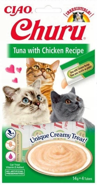 Przysmak dla kotów Churu tuńczyk z kurczakiem 0.056 kg (8859387700681) - obraz 1