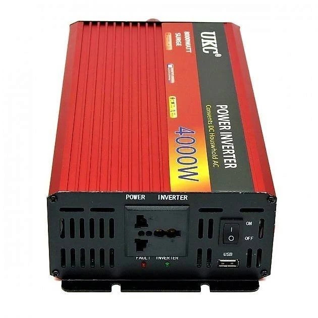 Преобразователь автомобильный 4000W AR AC/DC 12V Красный - изображение 2