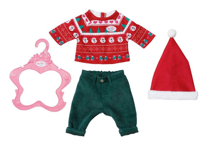 Різдвяний набір одягу для ляльки Zapf Creation Baby Born X-MAS Outfit (4001167830291) - зображення 1