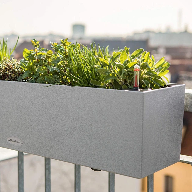 Вазон Lechuza Balconera Stone 80 серый-камень 12 л - изображение 4