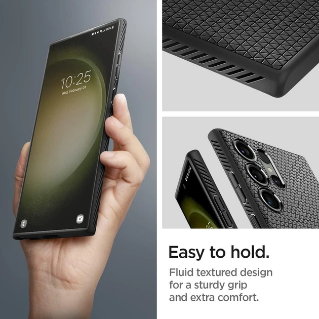 Чехол Spigen для Samsung Galaxy S23 Ultra - Liquid Air, Matte Black (ACS05614) - Фото 2 Чехол Spigen для Samsung Galaxy S23 Ultra - Liquid Air, Matte Black (ACS05614) - изображение 2