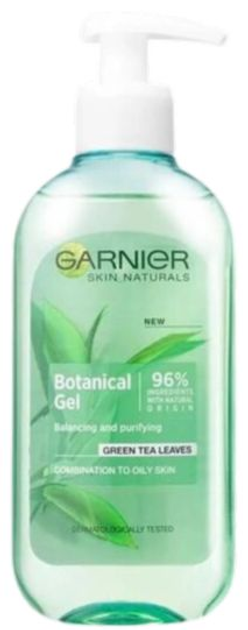 Емульсія для вмивання Garnier Skinactive Leaf Tea Green Cleansing Gel Mixed Skin 200 мл (3600542048699) - зображення 1