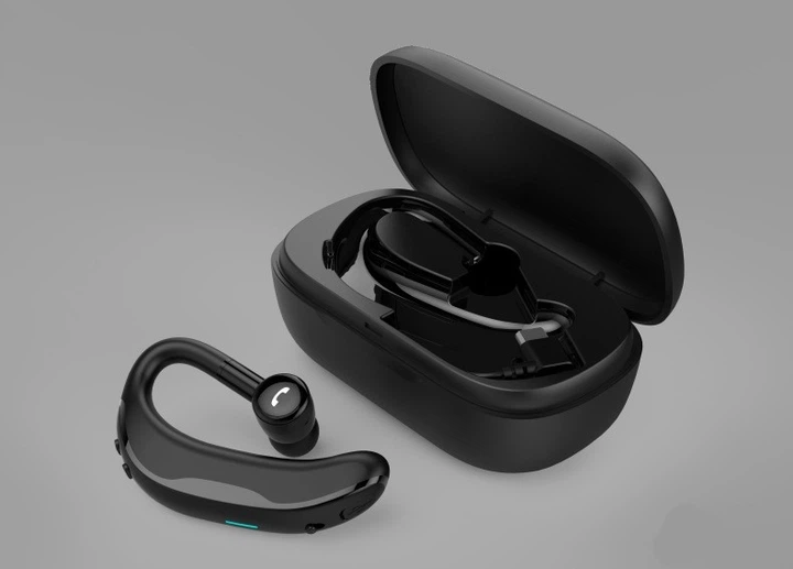 Бездротова Bluetooth гарнітура Yincine F600 із зарядним кейсом Чорна - Фото 2 Бездротова Bluetooth гарнітура Yincine F600 із зарядним кейсом Чорна - зображення 2