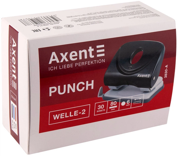 Діркопробивач Axent Welle-2 30 аркушів Червоний (3830-06-А) - Фото 5 Діркопробивач Axent Welle-2 30 аркушів Червоний (3830-06-А) - зображення 5