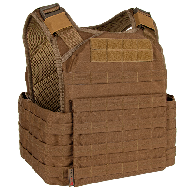 Военный жилет плитоноска для бронепластин с боковыми карманами для плит 300х250мм Койот - изображение 1