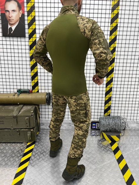 Тактичний військовий комплект Статутний ( Убакс + Штани ), Камуфляж: Піксель ЗСУ, Розмір: XXXXL - зображення 2