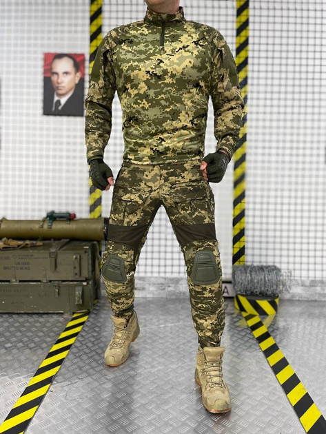 Тактичний військовий комплект Amarok ( Убакс + Штани ), Камуфляж: Піксель ЗСУ, Розмір: L - зображення 1