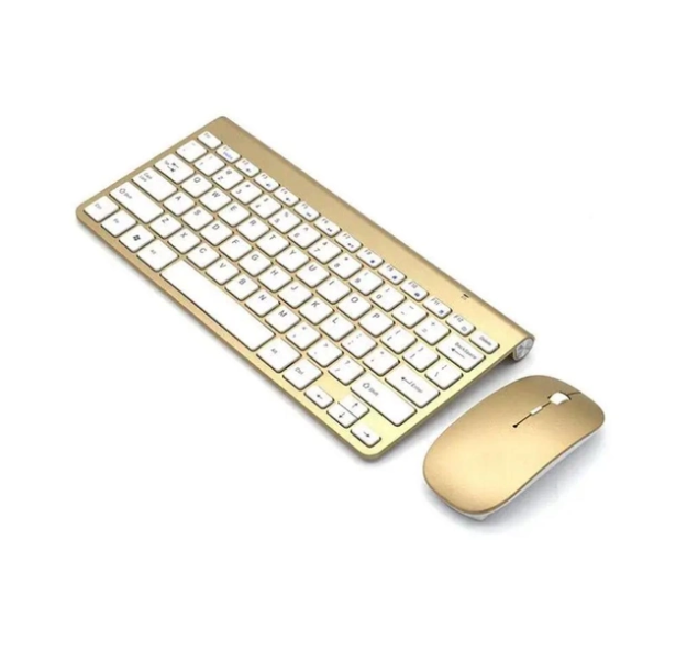 Клавіатура та мишка wireless 902 Бездротова Золота - зображення 4