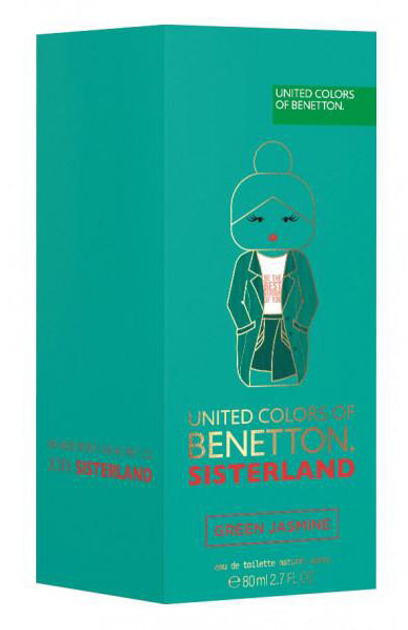 Woda toaletowa damska United Colors of Benetton Sisterland Green Jasmine Eau De Toilette Spray 80 ml (8433982018718) - obraz 1
