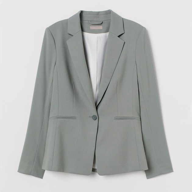 Пиджак удлиненный женский H&M Q604-8237911 32 Бледно-зеленый ...